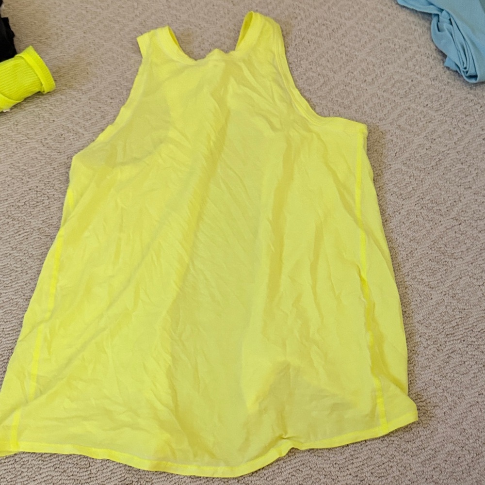 lululemon athletica Neon Yellow Tank Top